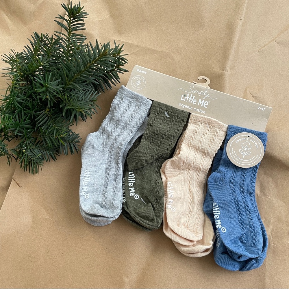Simply Little Me Organic Cotton Socks, 8 Pairs